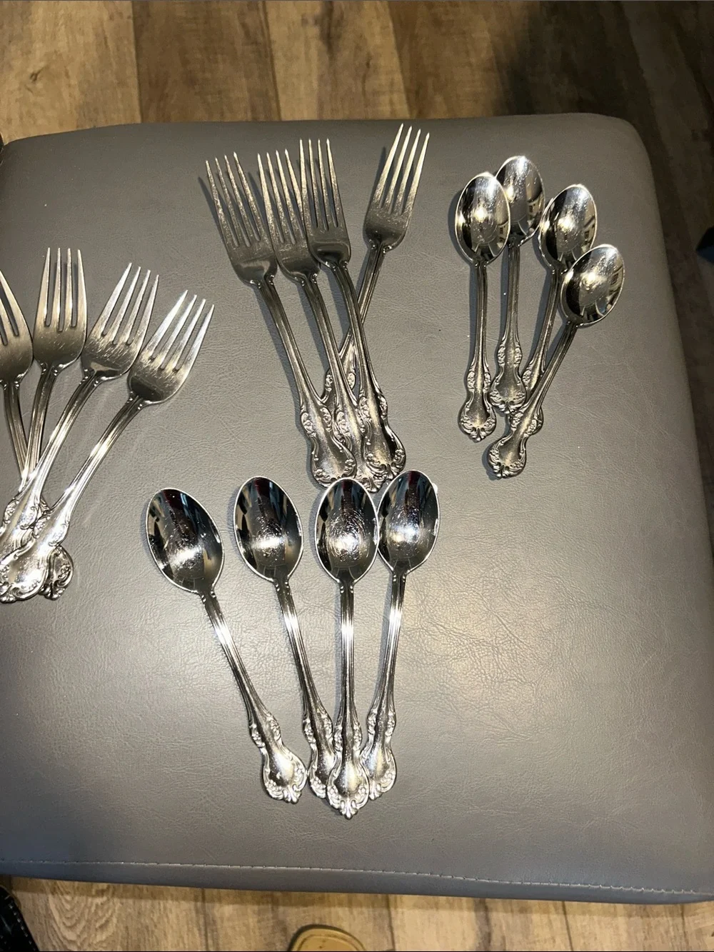 Towle, Silver-Plated Ornate Flatware Set - Silver Serving Spoons and Forks.